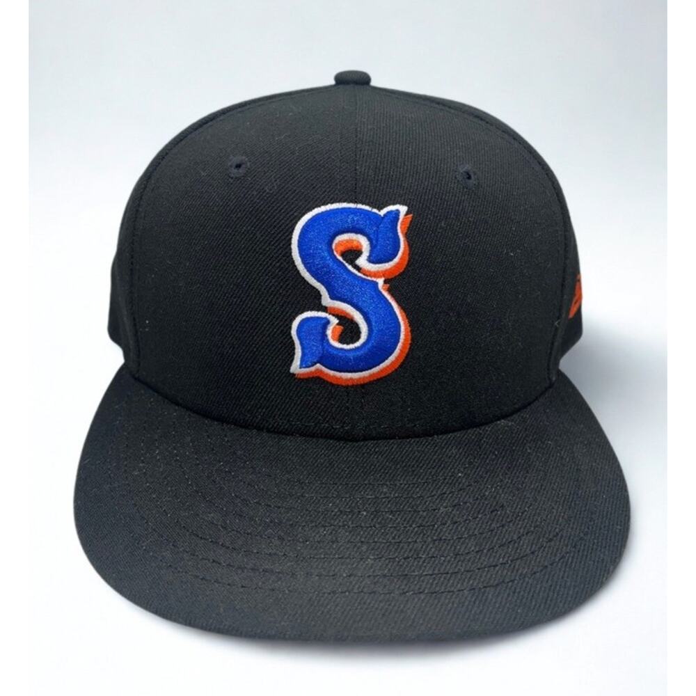 Syracuse Mets New Era 59FIFTY On-Field Alternate Fitted Hat 7 1/8 Black MiLB - Picture 3 of 8